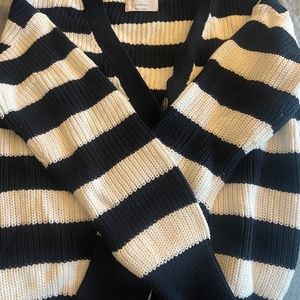 Blue and white striped cardigan - NWT